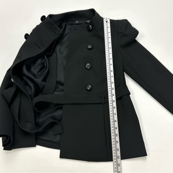 Robert Rodriguez double breasted sharp shoulder belted jacket Size 4 jersey - Picture 9 of 14